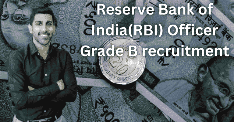 RBI Officer Grade B recruitment 2025 exam notification with Reserve Bank of India building and aspirants.