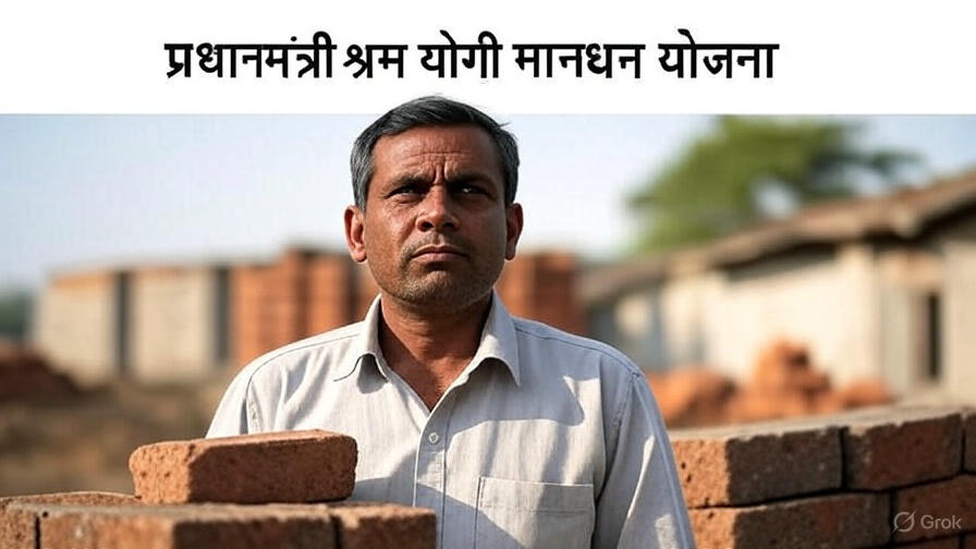 "PM Shram Yogi Maandhan Yojana 2025 के तहत असंगठित क्षेत्र के श्रमिकों को ₹3,000 मासिक पेंशन प्राप्त करते हुए"