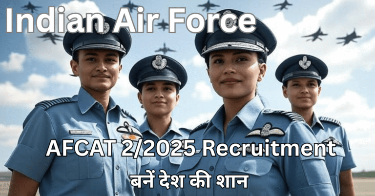 "AFCAT 2/2025 recruitment ke liye Indian Air Force officer ka proud pose, fighter jet ke saath – IAF me career banane ka sapna pura karein!"