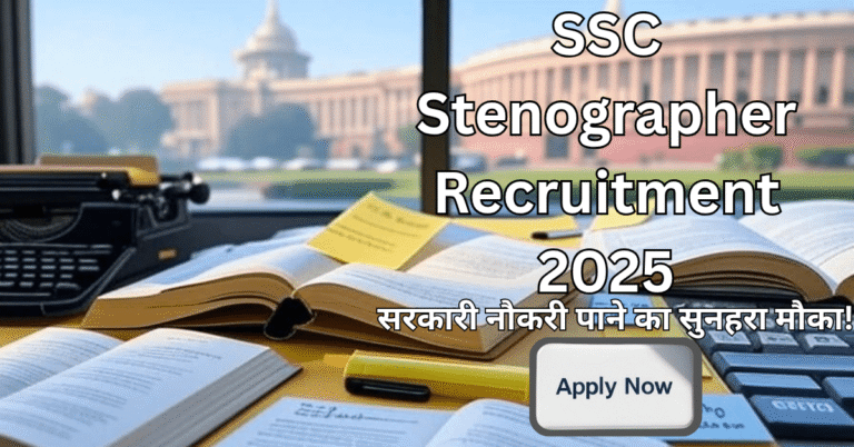 SSC Stenographer Recruitment 2025 में सरकारी नौकरी पाने का जबरदस्त मौका – अभी करें ऑनलाइन आवेदन!