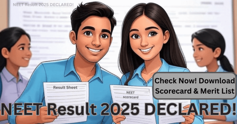 NEET UG Result 2025 declared, topper students with scorecard, download merit list
