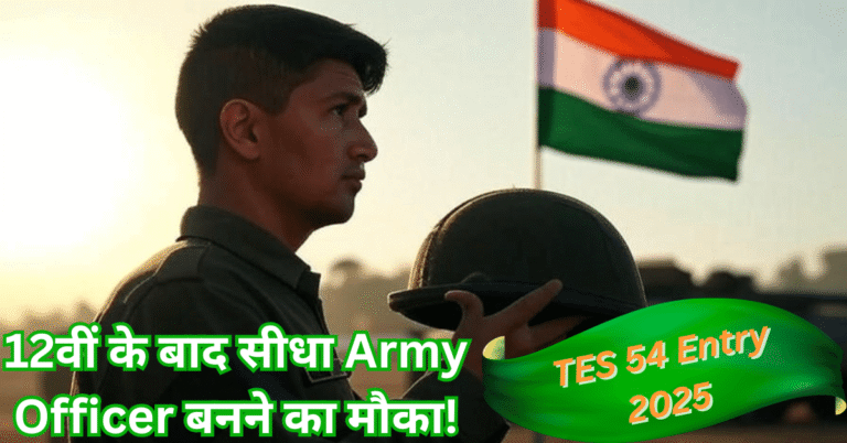 🚨 Indian Army TES 54 Entry 2025 – 12वीं के बाद बने Army Officer का सुनहरा मौका 🇮🇳