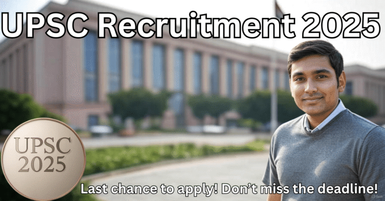 "UPSC Recruitment 2025 тАУ Apply Now Before Deadline Ends | Last Chance Alert"
