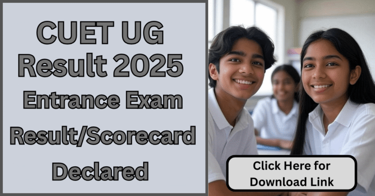 "Students checking CUET UG Result 2025 online on computer in classroom"