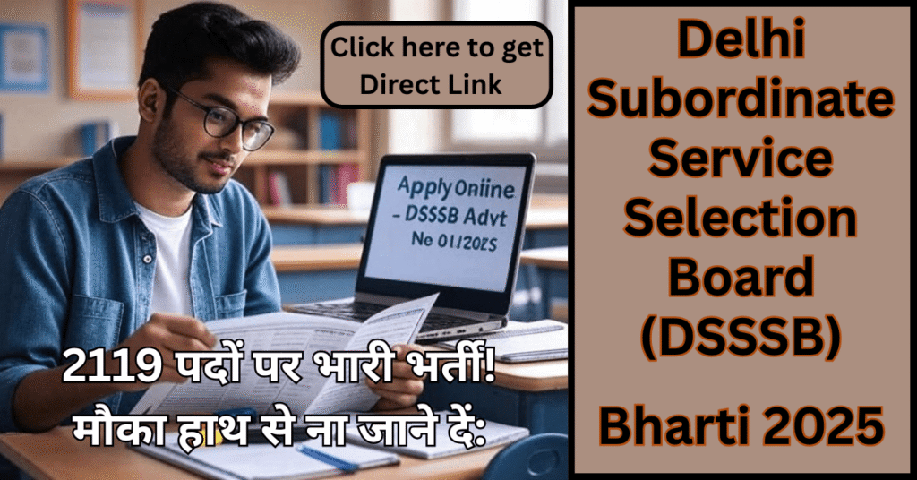 DSSSB Various Post Recruitment 2025 Online Form Filling Scene with Aspirant