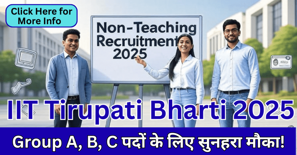 "IIT Tirupati Non Teaching Recruitment 2025 – Apply Online for Group A, B, C Posts"