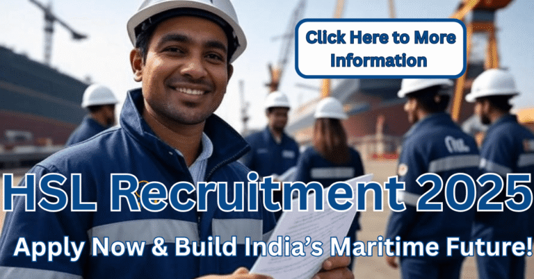 "HSL Recruitment 2025 engineers and managers working in Hindustan Shipyard"