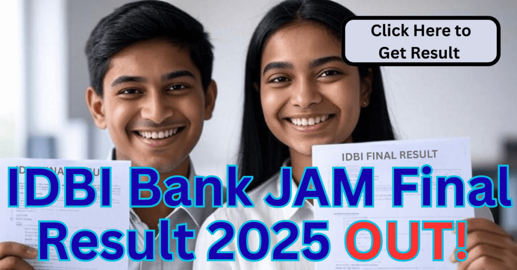 Selected candidates celebrating IDBI Bank JAM Final Result 2025 with result letter