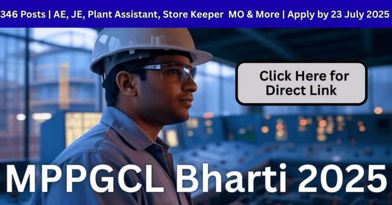 MPPGCL Recruitment 2025 notification image with AE, JE, Technician, Plant Assistant vacancy details