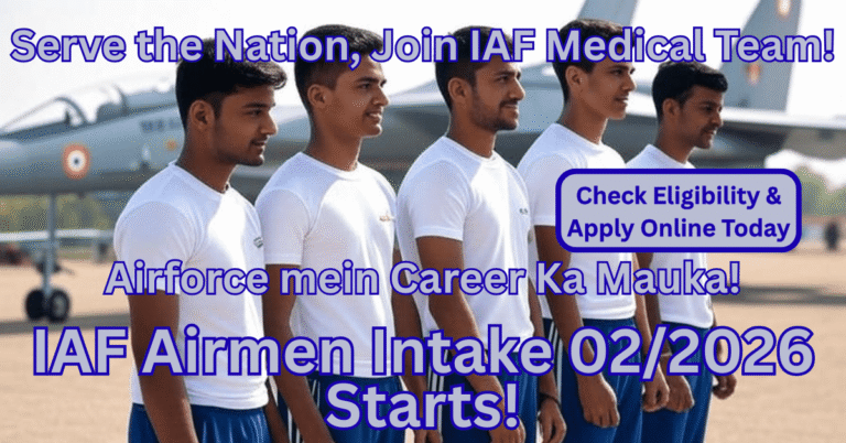 Indian Airforce IAF Group Y Medical Assistant Airmen Recruitment Rally 2025 – Youth candidates during medical check-up at airforce base.