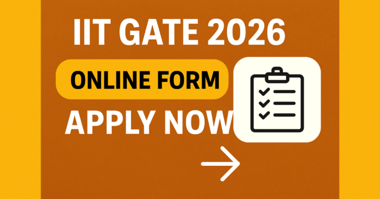 IIT GATE 2026 Admission Online Form apply link notification official update