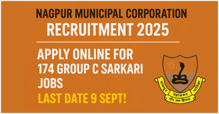 Nagpur Municipal Corporation Recruitment 2025 – Apply Online for 174 Government Vacancies