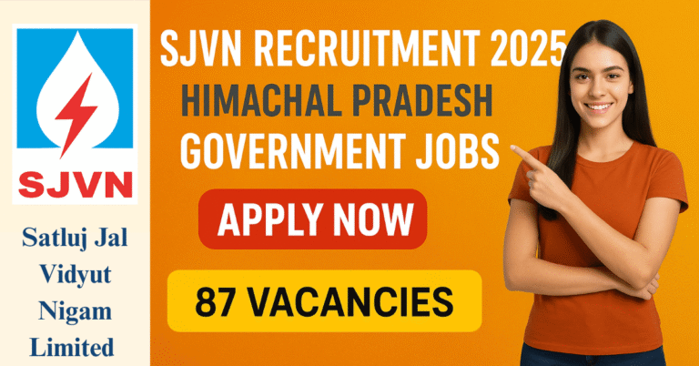 SJVN Recruitment 2025 notification – Apply online for Himachal Pradesh Government PSU Jobs with attractive salary and secure career.