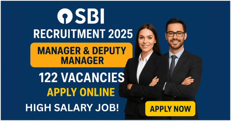SBI Manager And Deputy Manager Recruitment 2025 : advertisement for high-salary Manager and Deputy Manager jobs.
