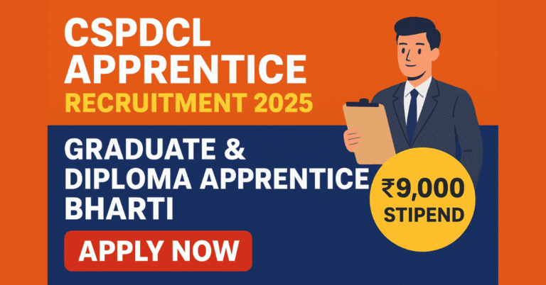 CSPDCL Apprentice Recruitment 2025 – Graduate & Diploma Apprentice Bharti Poster with Apply Now CTA