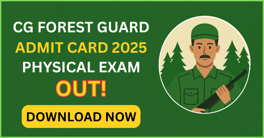CG Forest Guard Admit Card 2025 Physical Exam Out - Download Now, forest guard with rifle in green uniform