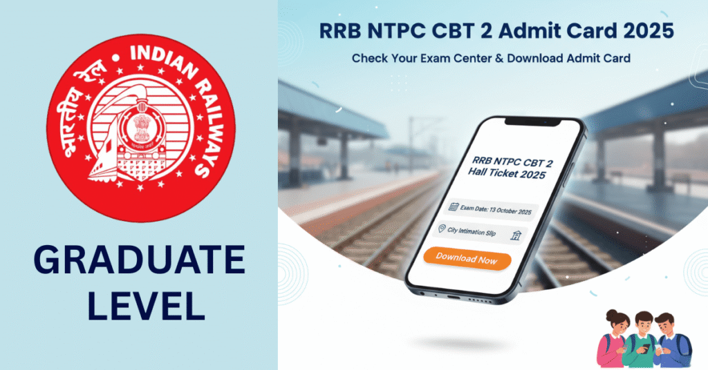 RRB NTPC CBT 2 Admit Card 2025 Download Link - 13 October Exam Date