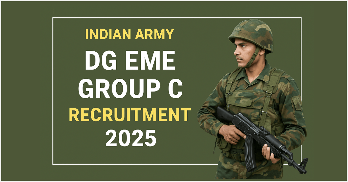 Indian Army DG EME Group C Recruitment 2025 Notification for 194 posts LDC Tradesman