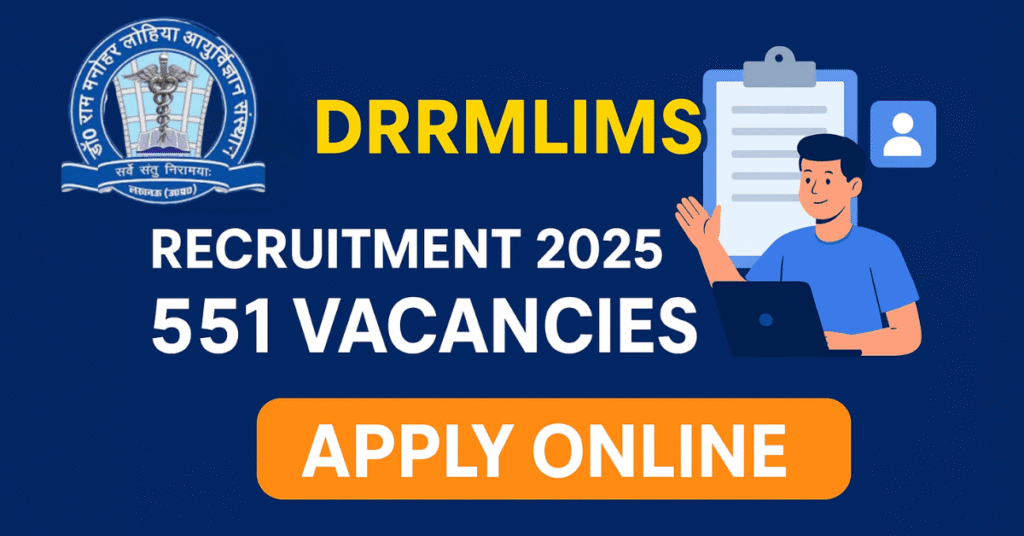 DRRMLIMS Recruitment 2025: 551 vacancies for Nursing Officer, JE, Pharmacist. Apply online.