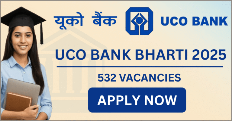 UCO Bank Apprentice Bharti 2025: 532 Apprentice रिक्तियों के लिए आवेदन करती हुई मुस्कुराती हुई ग्रेजुएट छात्रा, बैंकिंग नौकरी।