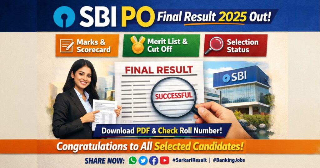 SBI PO Final Result 2025 Merit List and Selection Status Check Online