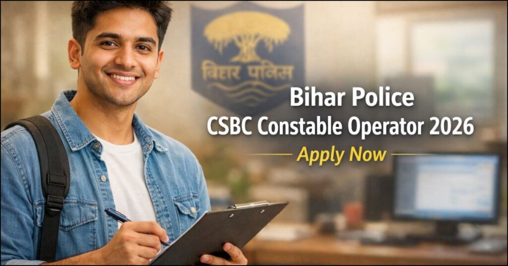 Bihar Police CSBC Constable Operator Recruitment 2026 Notification Details and Apply Online