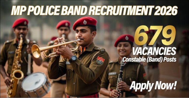 MP Police Constable Band Recruitment 2026 Notification for 679 Posts